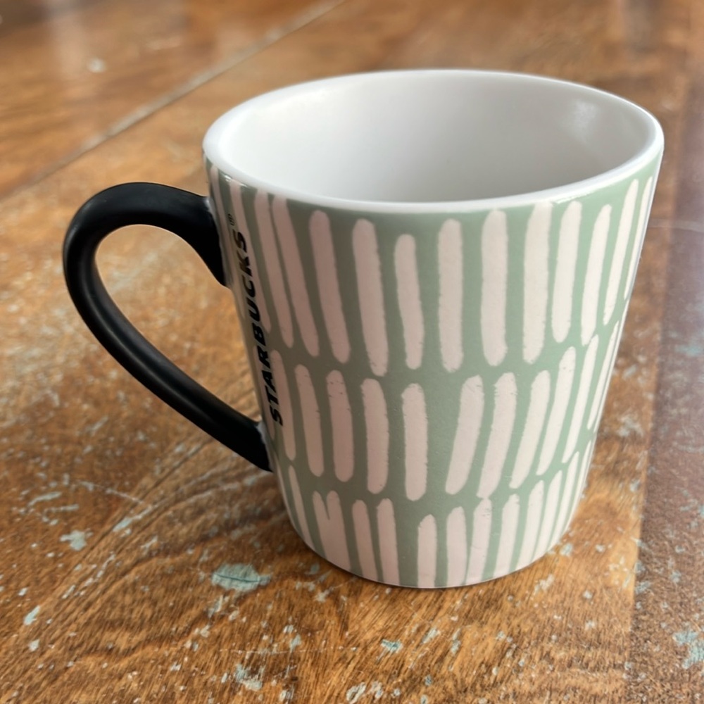 Starbucks 2017 Polar Bear 6 oz Sage Green Black Mug